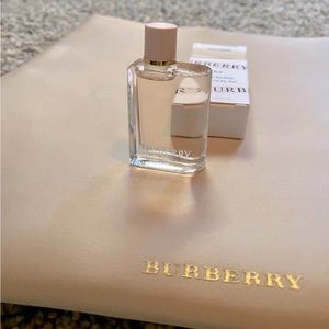 New Burberry Her 5ML with Burberry Satin Cosmetic Makeup Bag